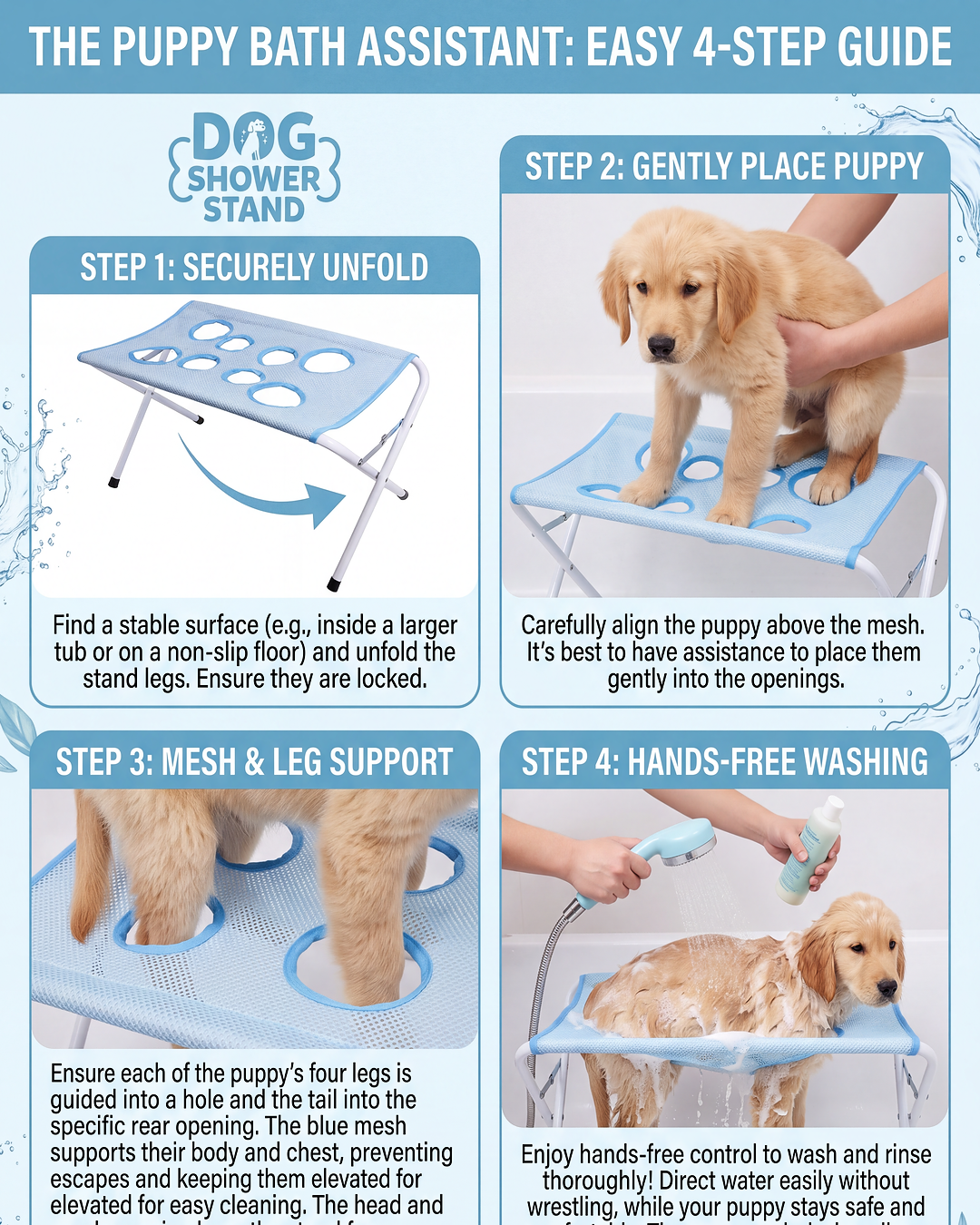 PawCozy Shower Stand
